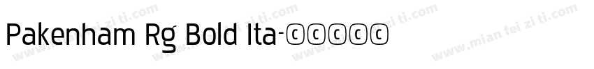 Pakenham Rg Bold Ita字体转换